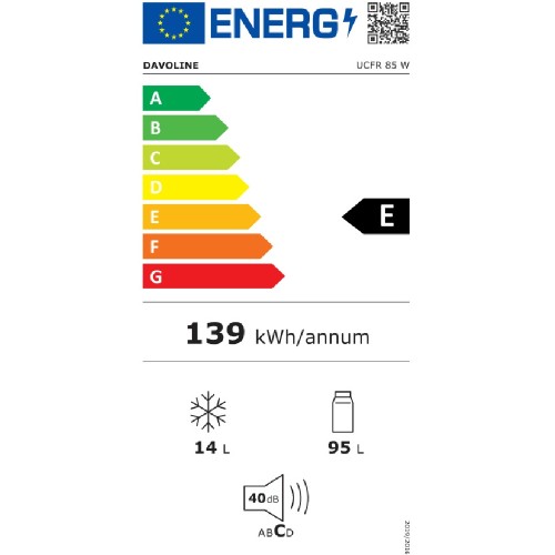 FRIDGE FREESTANDING  UCFR 85 W (ΜΟΝΟΠΟΡΤΟ / 85x55 / E / ΛΕΥΚΟ)